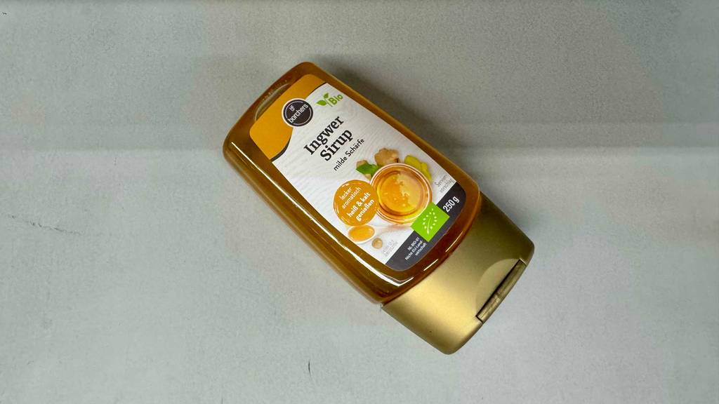 Ingwersirup-Test: Blick auf den Verschluss einer Tube.