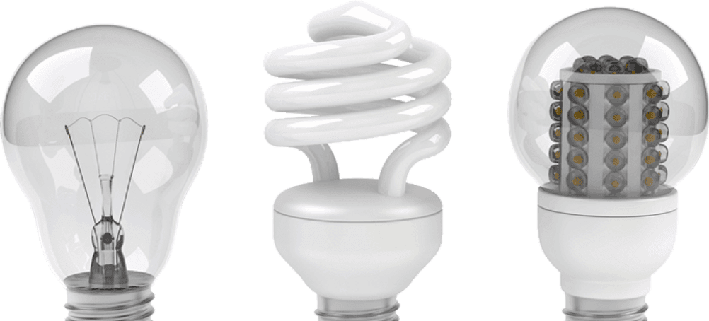 Dimmer-Test: Zu sehen sind unterschiedliche Typen strosparender LED-Lampen nebeneinander.