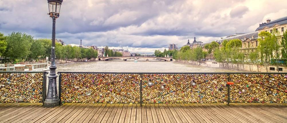 Liebesschloss Brücke in Paris