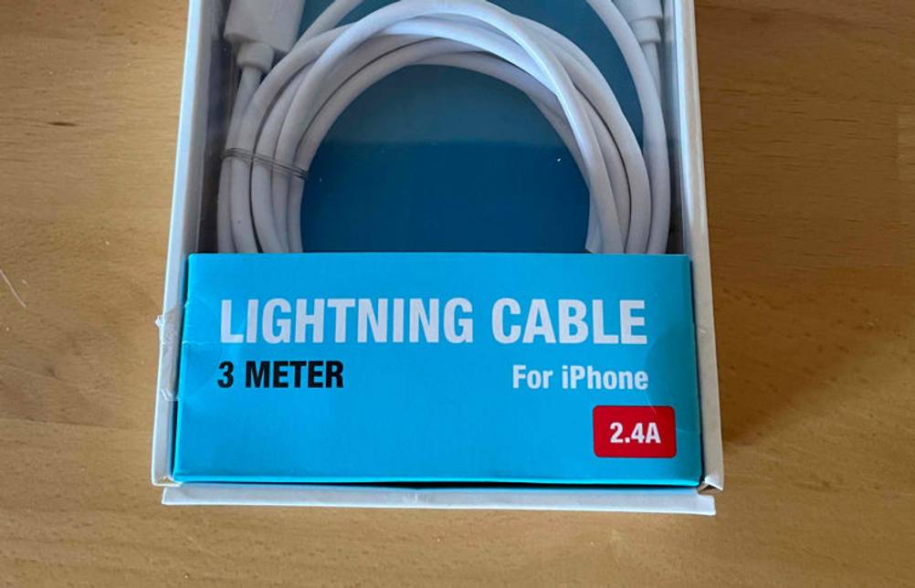 Lightning Kabel verpackt