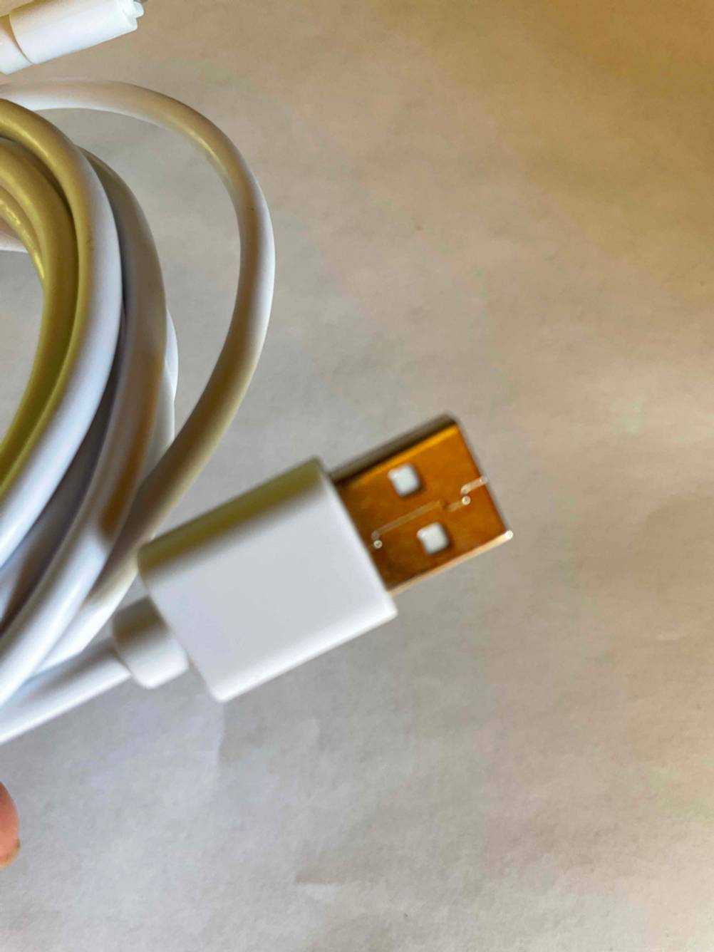 Lightning-Kabel getestet: Nahaufnahme des USB-A-Anschlusses.