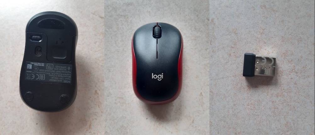 kabellose Maus von logiteche mit USB-Empfänger