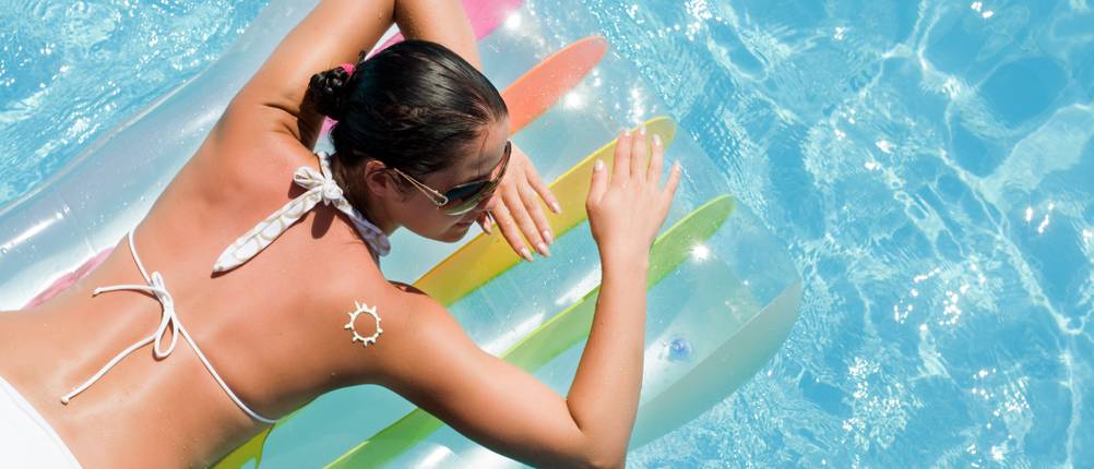 Luftmatratze-Pool-Test