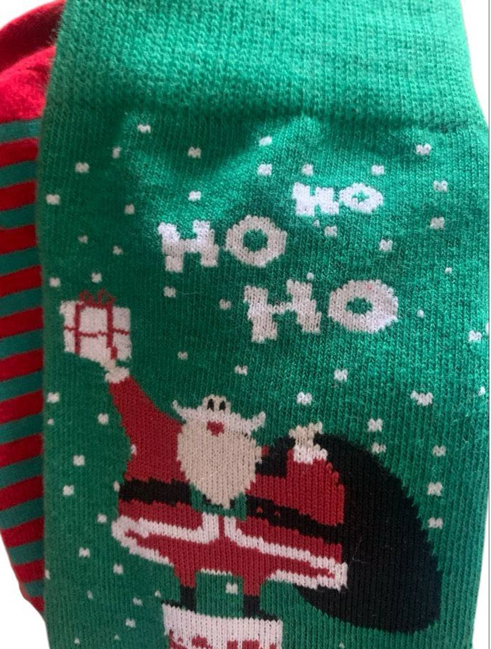 Lustige Socken-Test: Nahaufnahme des Motivs auf den Socken.