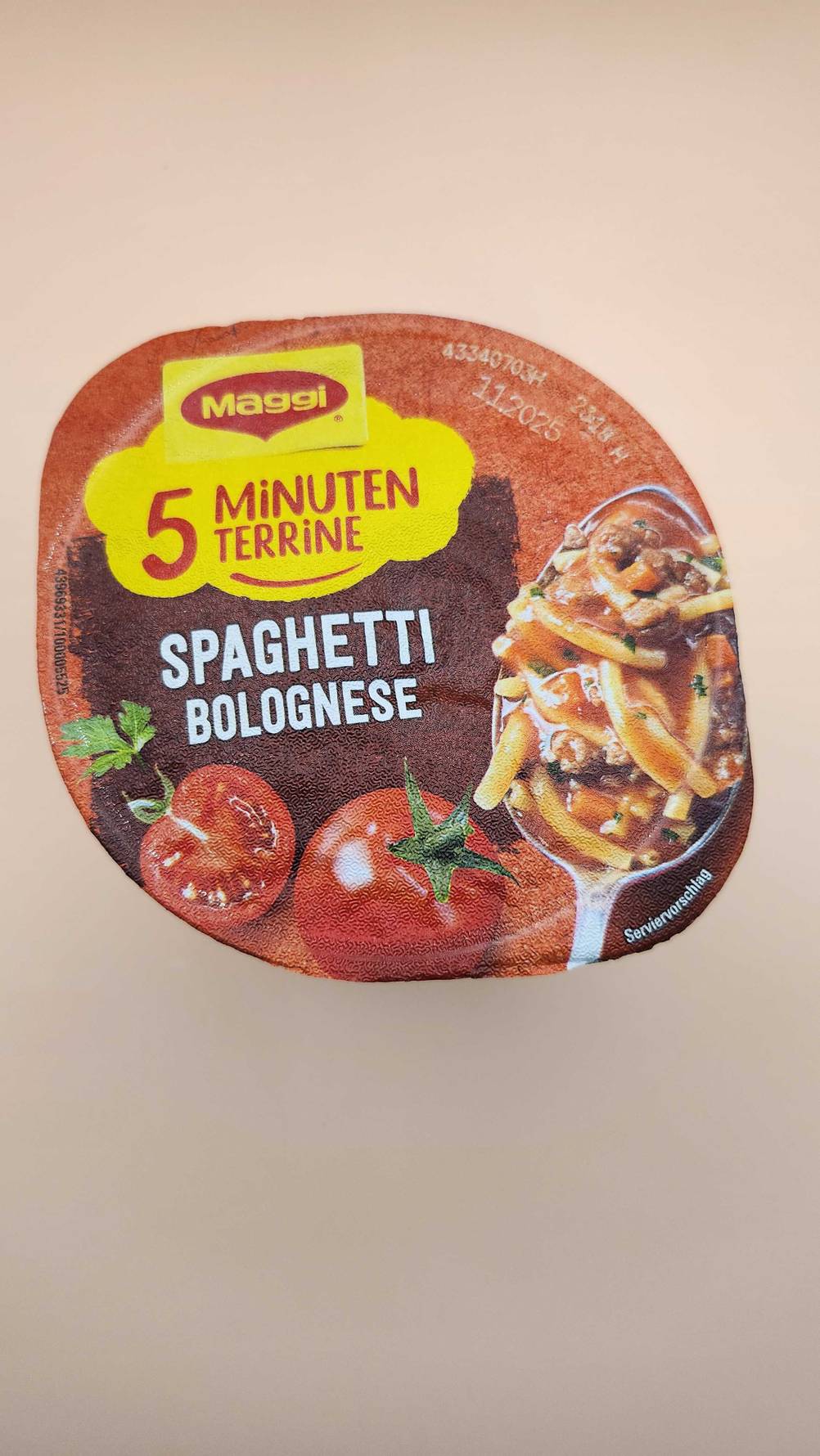 Eine getestete Maggi-5-Minuten-Terrine von oben.