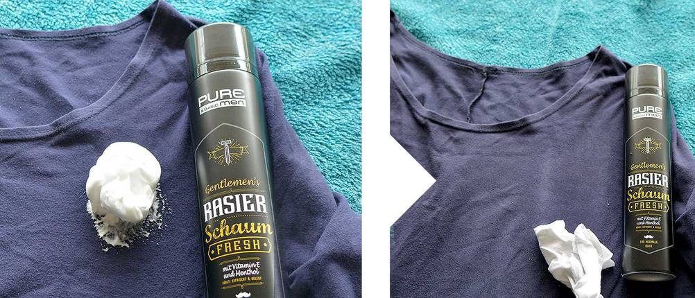 make-up-flecken-entfernen-rasierschaum