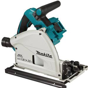 Eine Tauchsäge von Makita mit 2 x 18V-Akku.