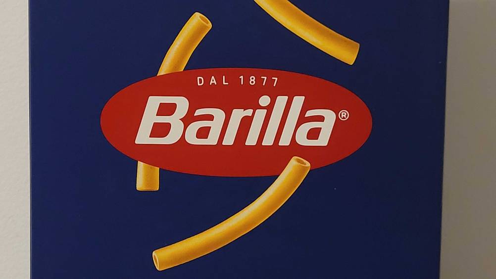 Makkaroni getestet: Nahaufnahme des Logos auf der Verpackung.