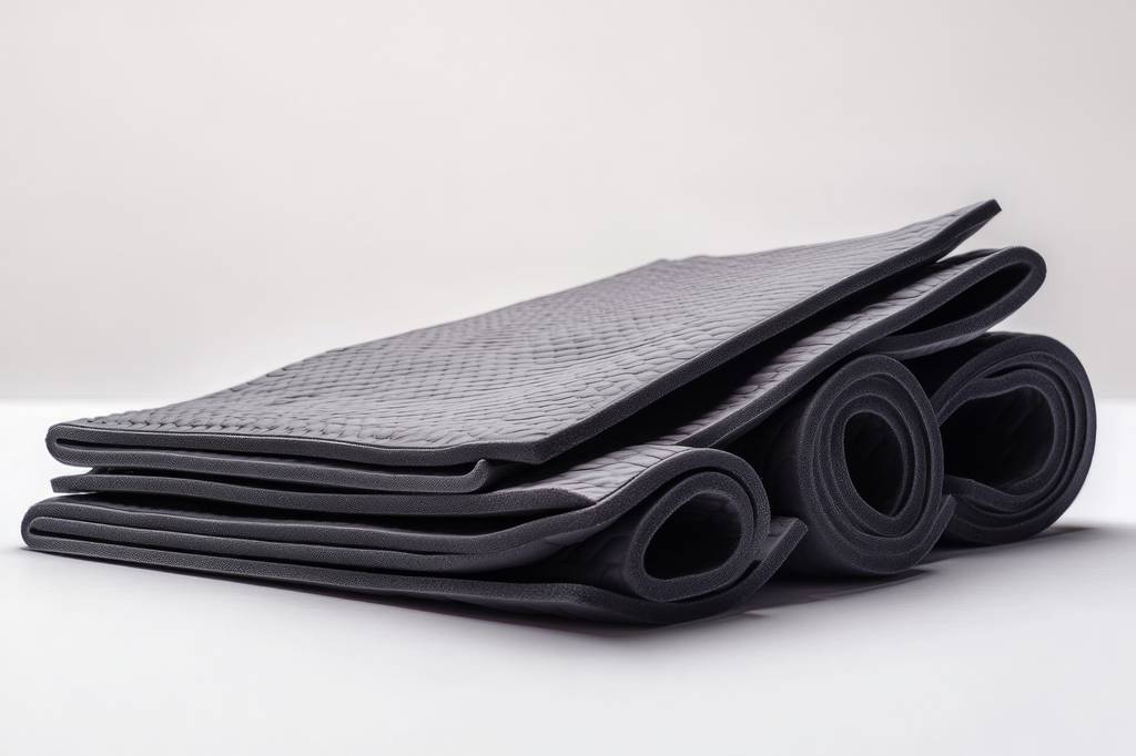 Manduka-Yogamatte-Test: Eine zusammengefaltete Yogamatte. 