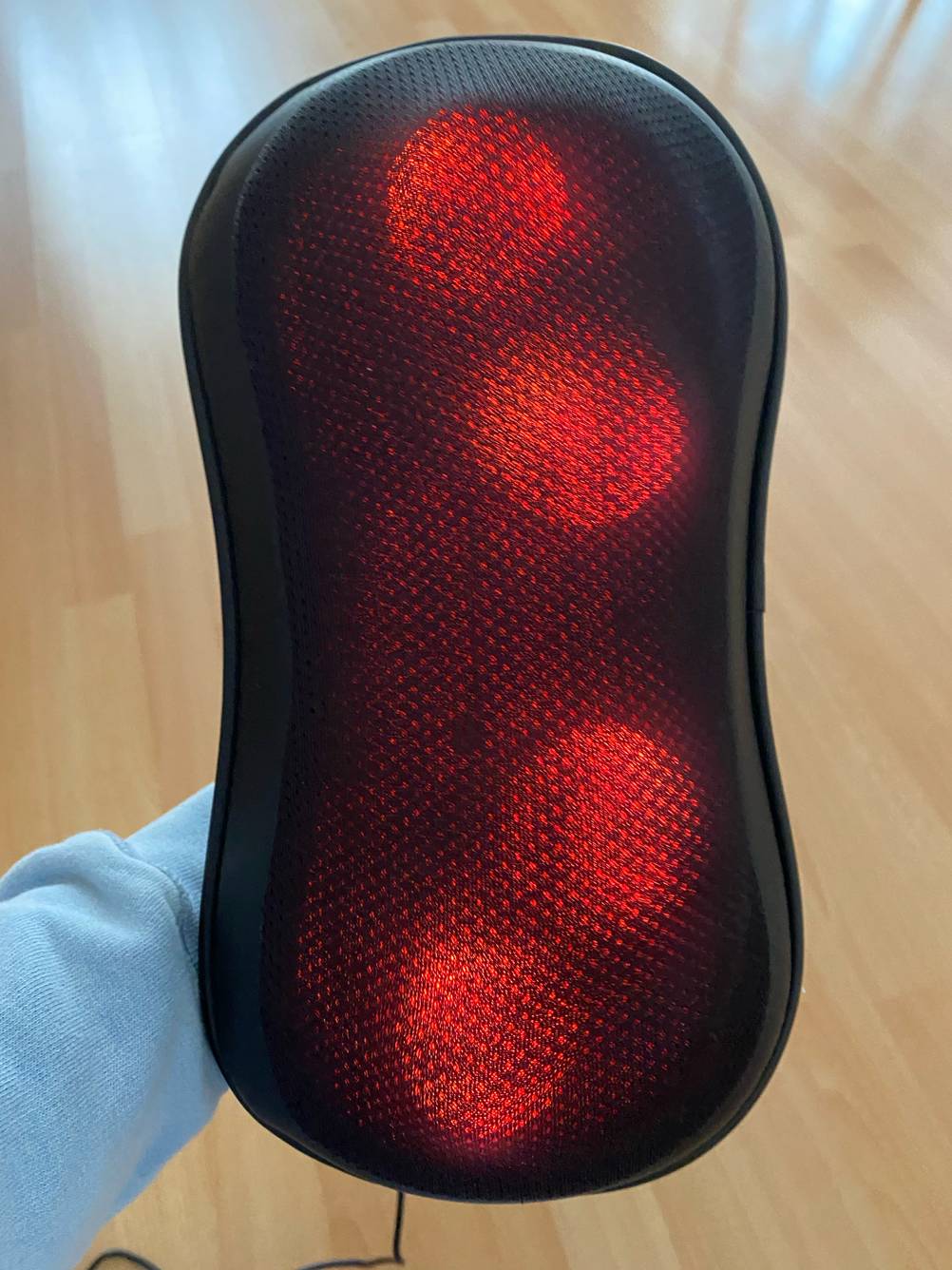 Wärmefunktion von einem getesteten Massagegerät.