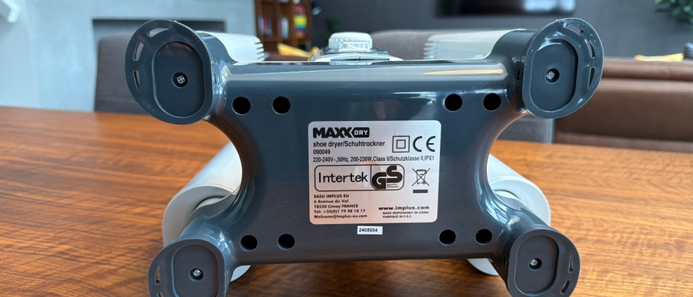 Die Unterseite vom MaxxDry-Hochleistungstrockner