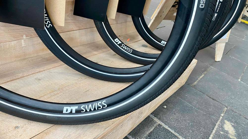 E-Bike-Reifen getestet: Nahaufnahme des Aufdrucks auf dem Reifen.