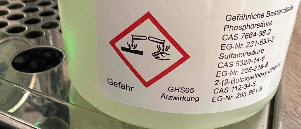Milchsystemreiniger Anwendung