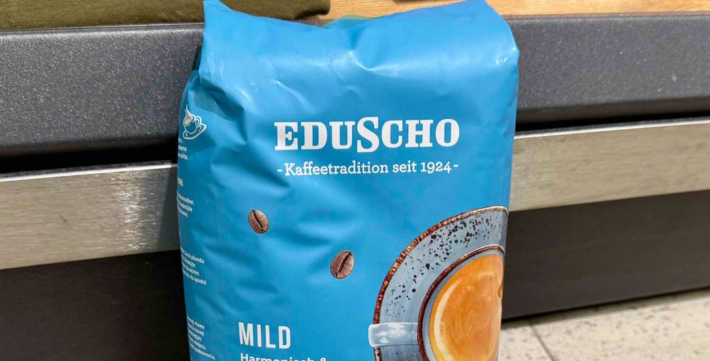 Milde Kaffeebohnen getestet: Nahaufnahme der Vorderseite der Verpackung.