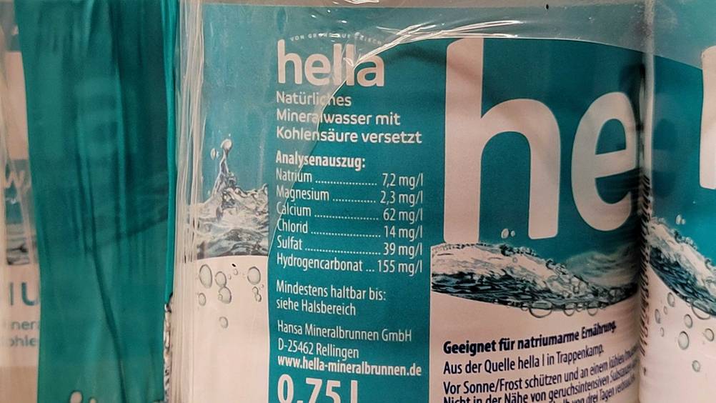 Mineralwasser (medium)-Test: Nahaufnahme des Analysenauszugs.