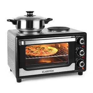 Mini-Backofen mit 2 Herdplatten.