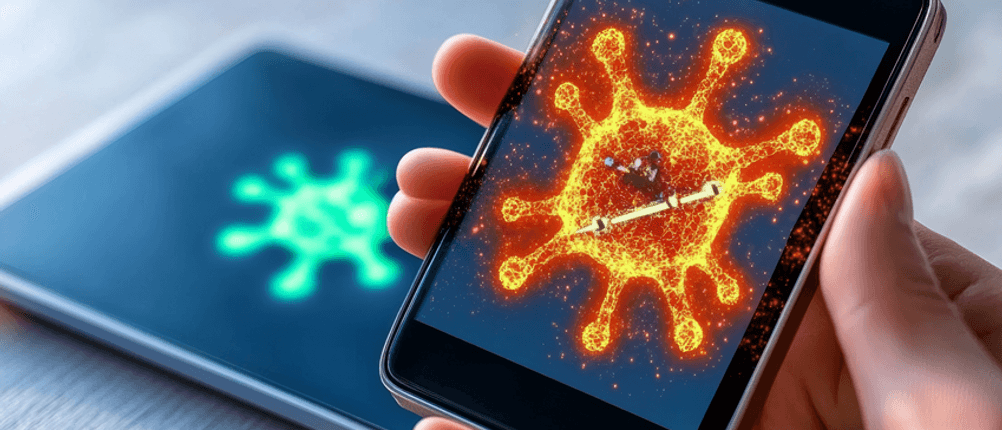 Mini-Handy getestet: Ein kleines Handy wird in einer Hand gehalten