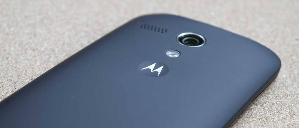 Rückseite eines Motorola-Smartphones