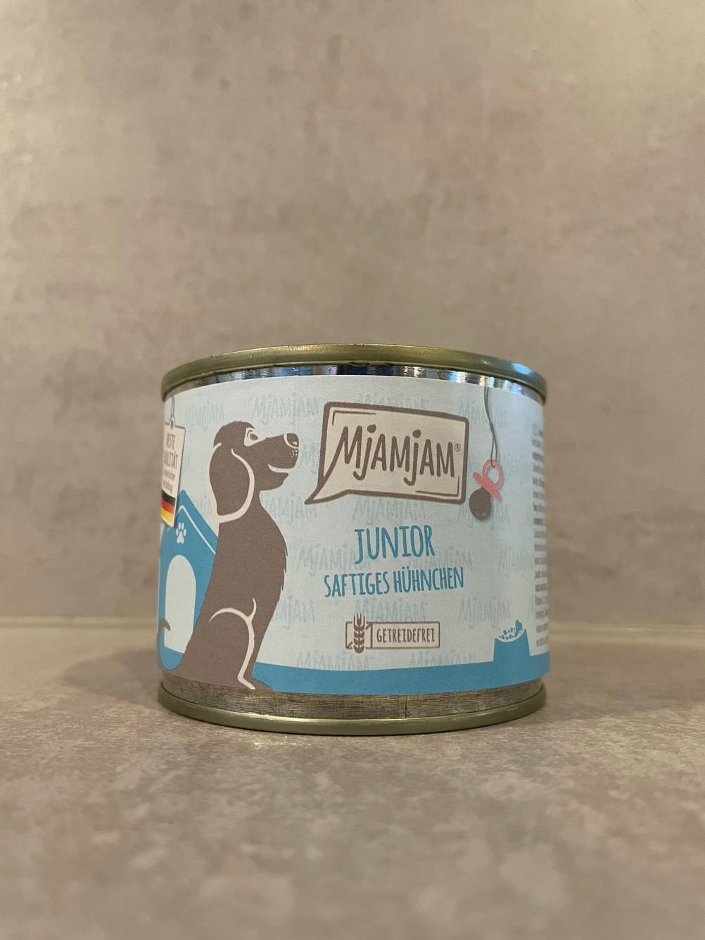 MjaMjam Nass-Hundefutter Junior saftiges Hühnchen 