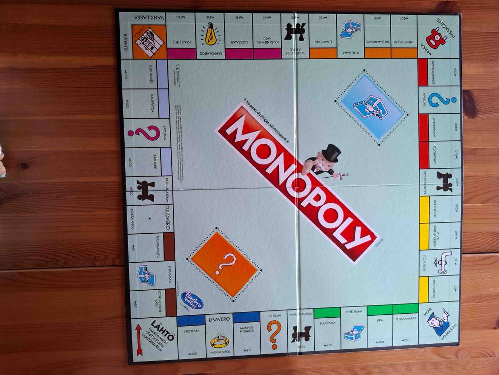 Das Spielbrett des getesteten Monopolys von oben.