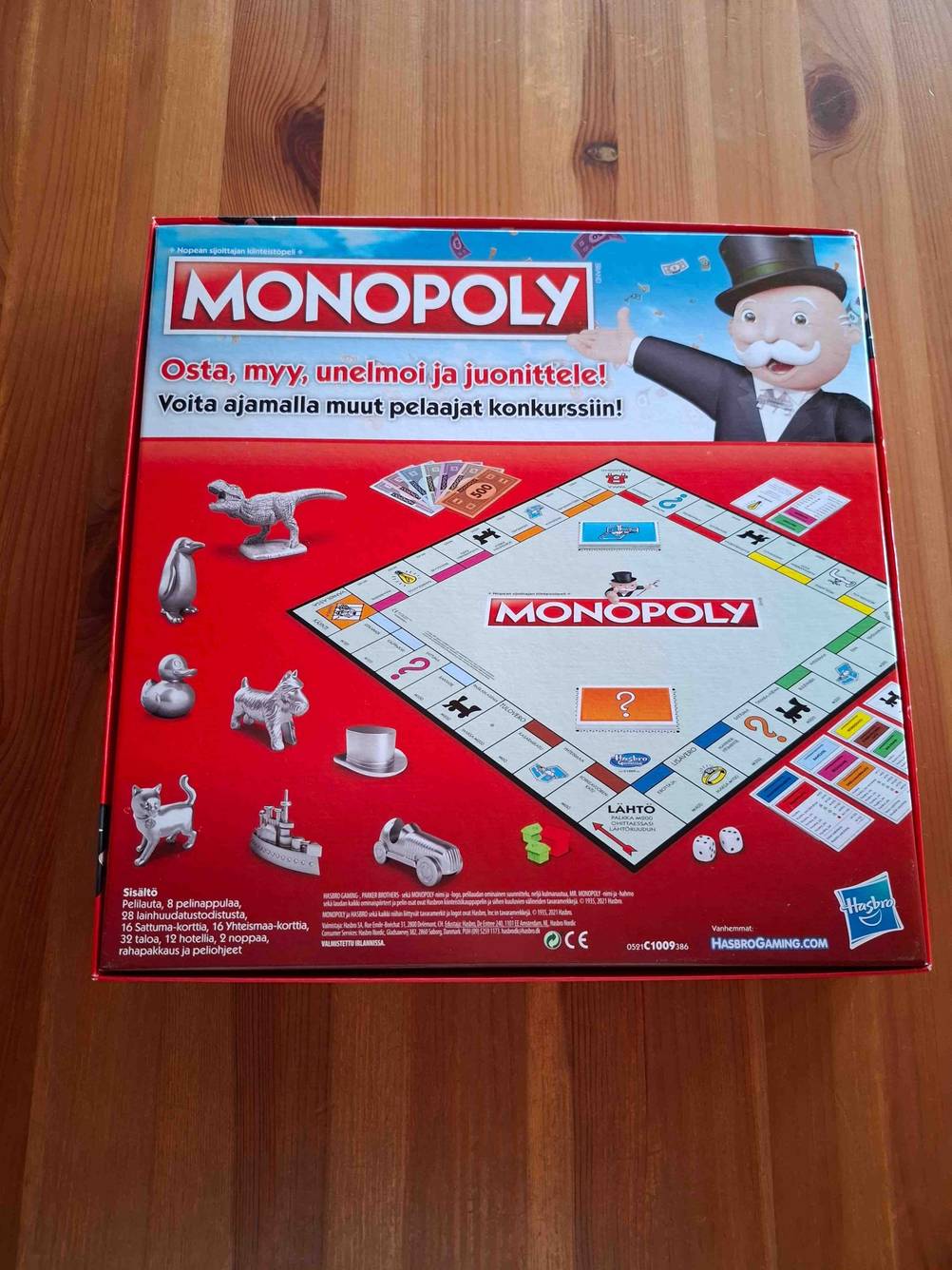 Monopoly im Test: Die Rückseite des Spielekartons.