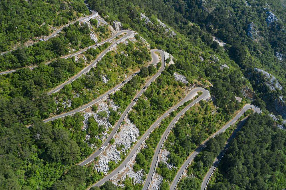Die Serpentinen von Kotor ins Lovcen-Massiv