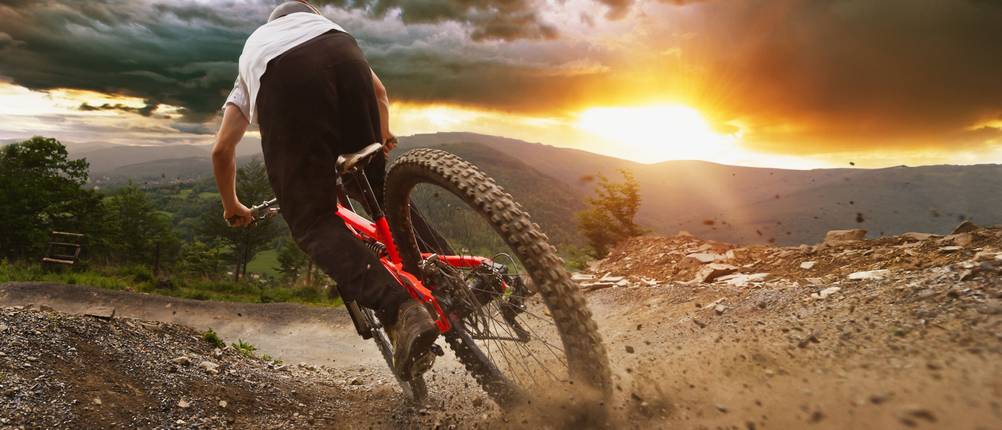 Beim Mountainbiken ist ein starkes Sitzpolster gefragt.