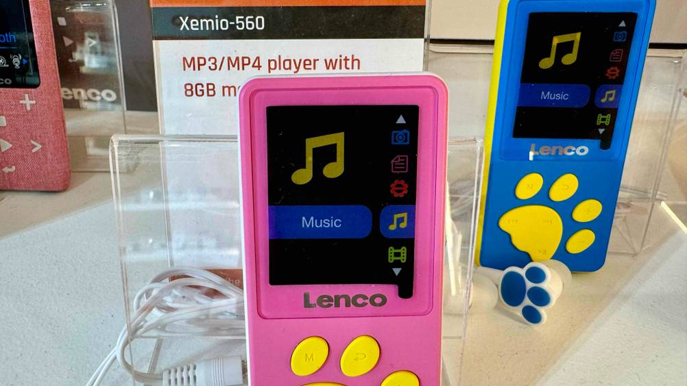 MP3-Player für Kinder im Test: Nahaufnahme des Displays.