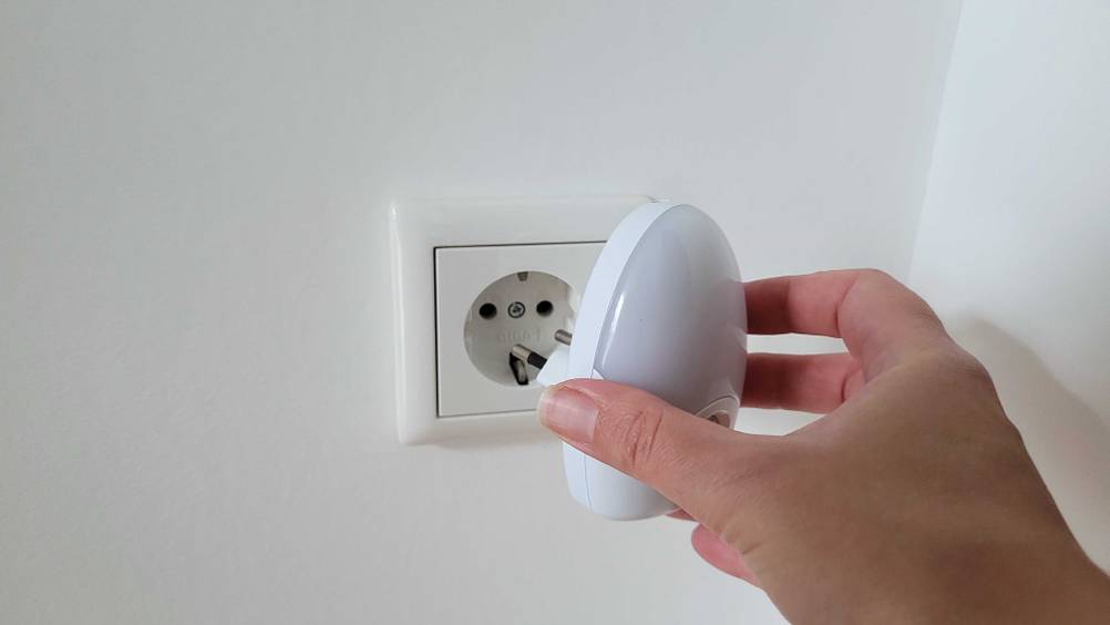 Getestetes Nachtlicht mit Netzbetrieb. 