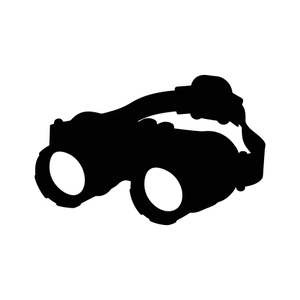 Illustration einer Nachtsichtbrille auf weißem Hintergrund.