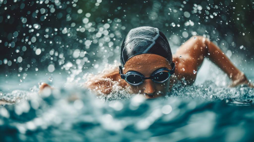 Nasenklammern zum Schwimmen im Test: Eine Triathlon-Schwimmer in Frontansicht. 