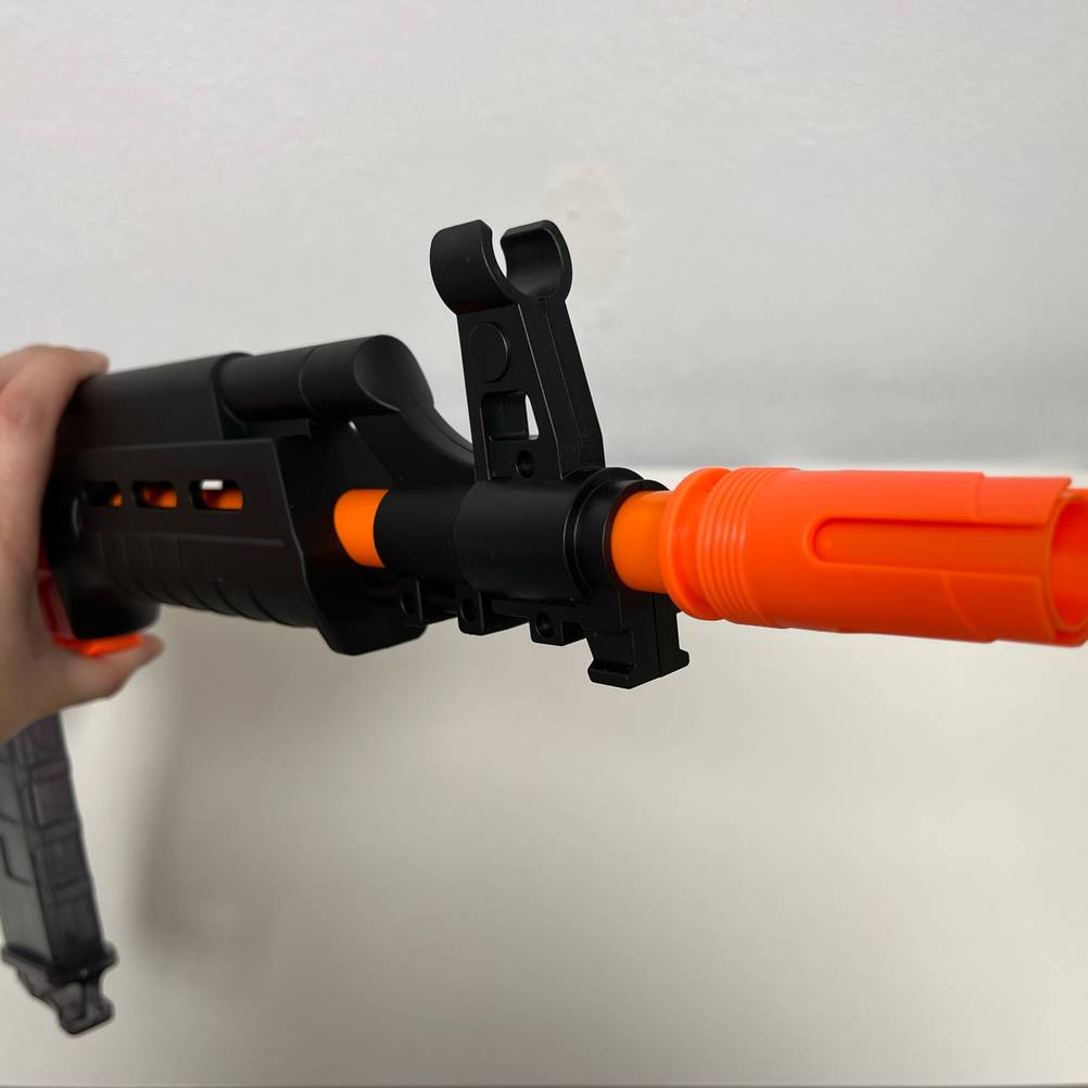 Nerf-Gun im Test: Der Lauf einer Nerf-Gun
