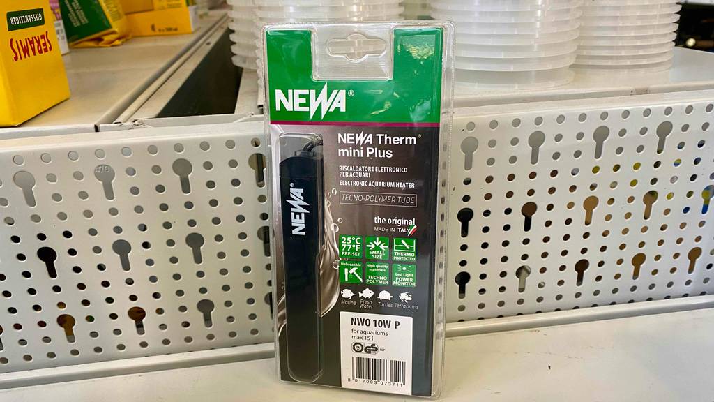 Aquarium-Heizung-Test: Gerät in Verpackung.