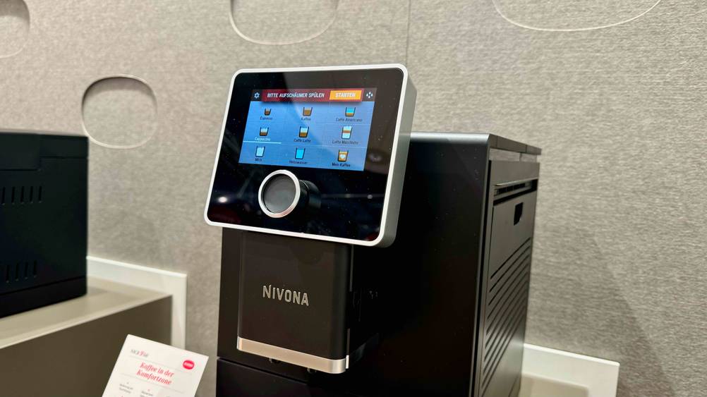 Nivona-Kaffeevollautomat getestet: Nahaufnahme des Bediendisplays.