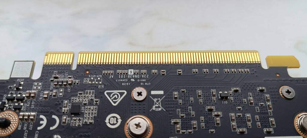 Eine getestete Nvidia-Grafikkarten mit einem DisplayPort-Anschluss.