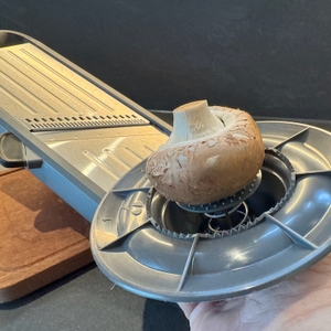 Pilz im Handgriff des Oxo-Gemüsehobels