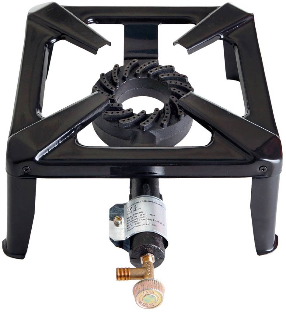 Hocker Gas Kocher benötigen große Gasflaschen und können z.B. für Woks verwendet werden.