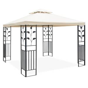 Ein Pavillon aus Metall kann auch als Rankhilfe für Pflanzen genutzt werden.
