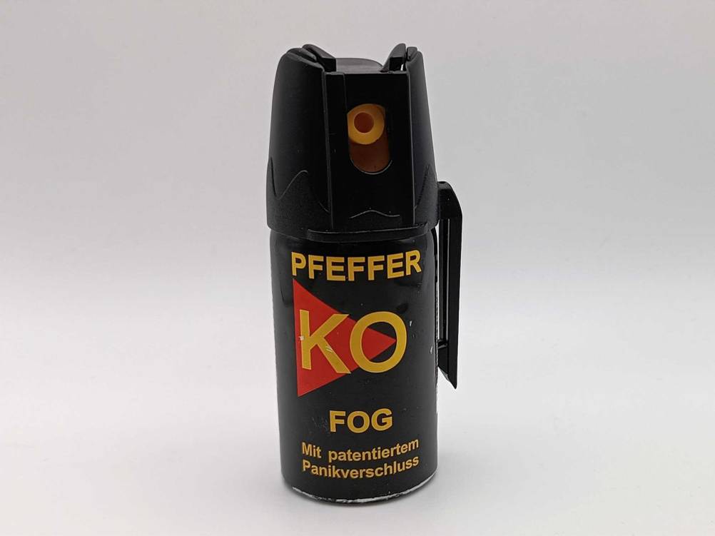 Frontaufnahme vom Pfefferspray