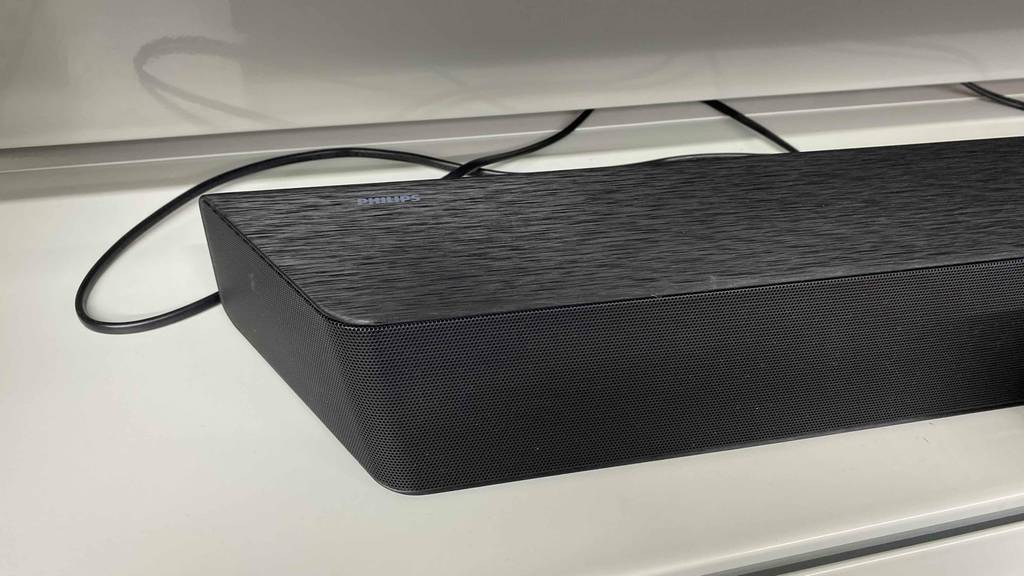 Philips-Soundbar getestet: Detailansicht des Geräts.