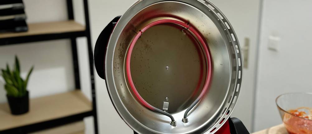 Das Heizelement im Deckel des G3Ferrari Pizzaofens.