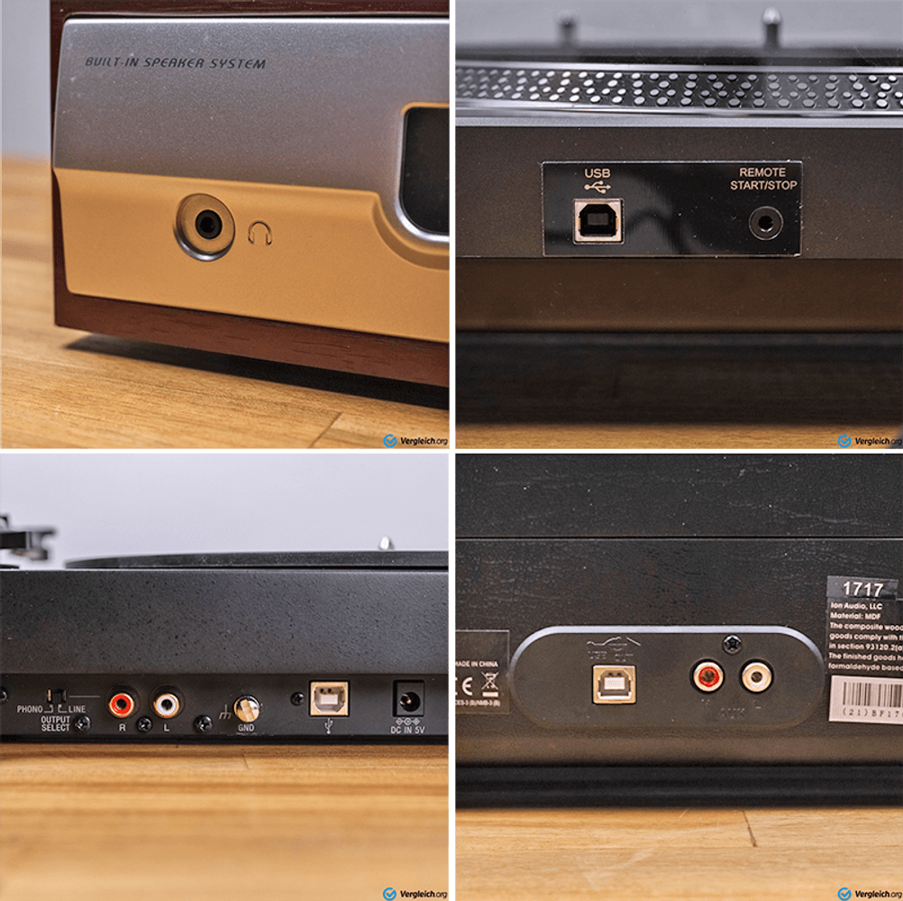 plattenspieler-anschluesse, plattenspieler-mit-usb-anschluss, digitaler plattenspieler, bluetooth-plattenspieler