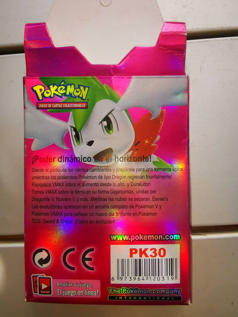 Rückseite der Verpackung des getesteten Pokémon-Decks.
