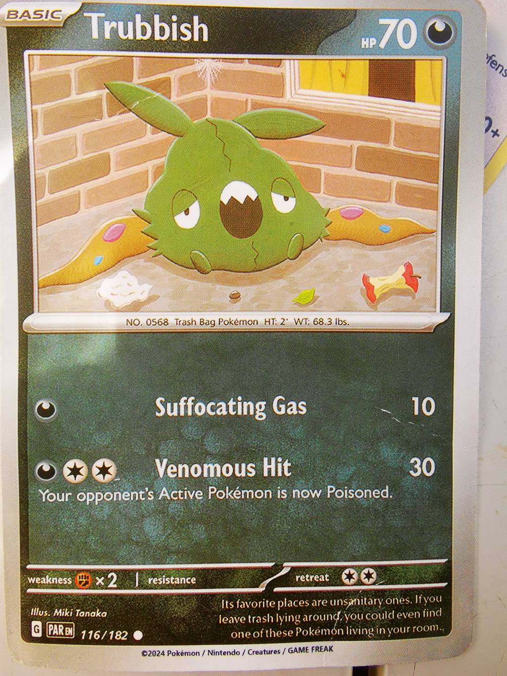 Pokémon-Karten im Test: Eine Karte in Nahaufnahme.