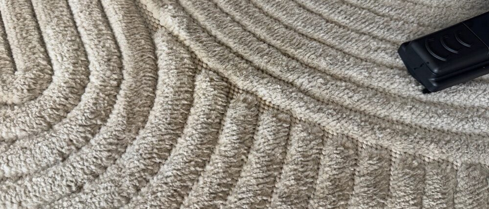 Gereinigter Teppich nach der Verwendung des Polti Vaporetto Lecoaspira