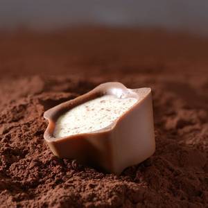 Die typische Praline besteht aus einem Schokoladenhohlkörper und einer Füllung.