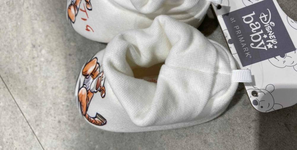 Krabbelschuhe Rückseite von oben gesehen