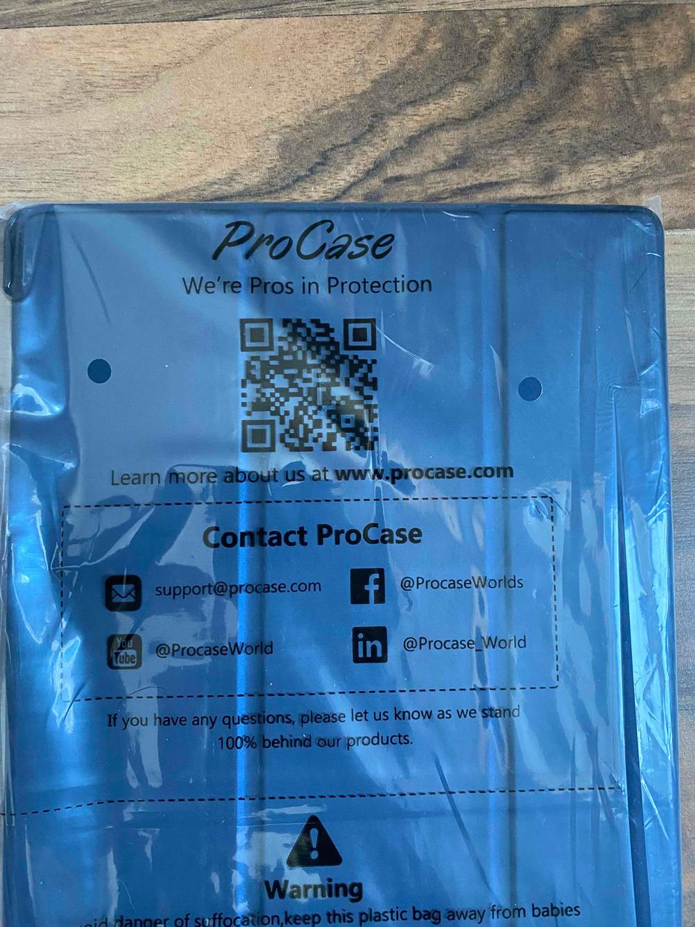 Im Test: Pro Case Tablett-Hülle in ihrer Originalverpackung.