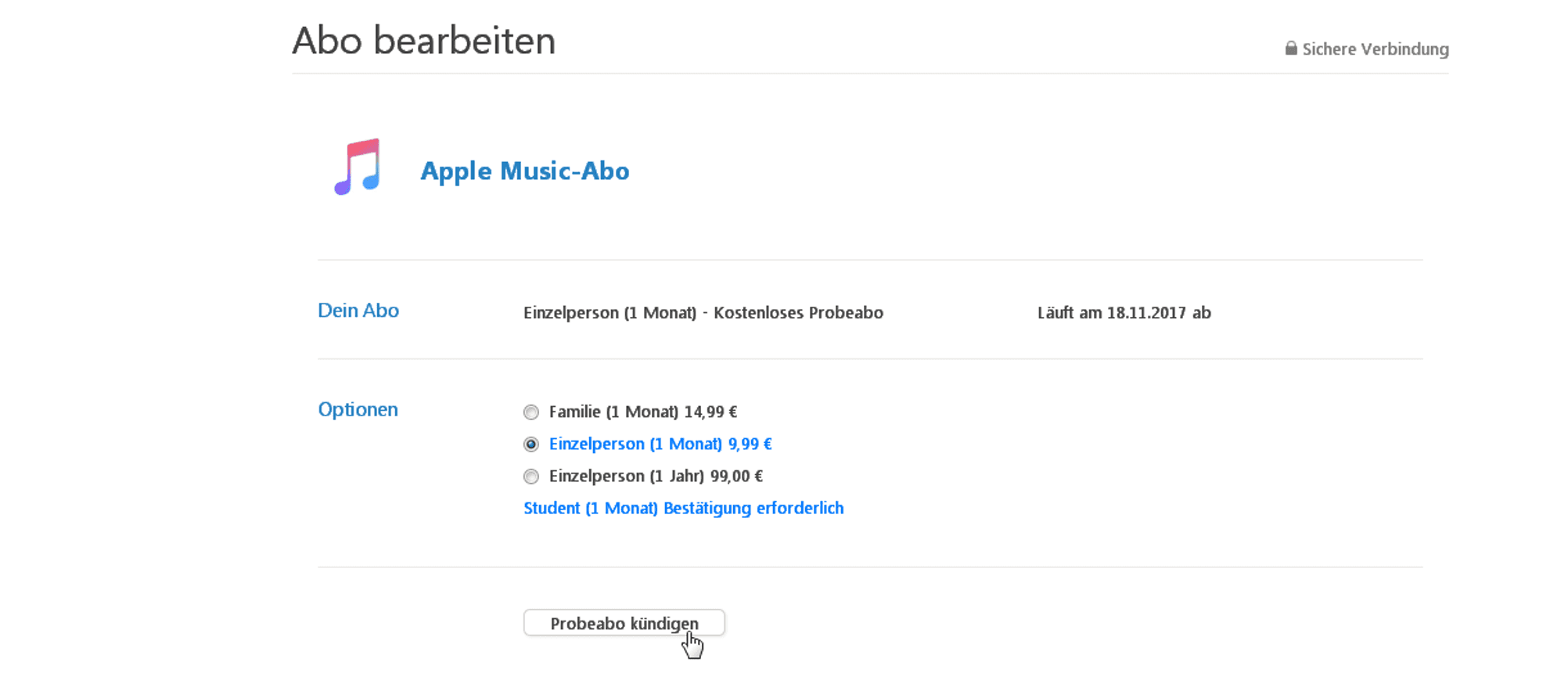 Apple Music kündigen so geht