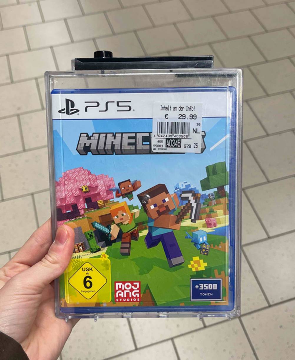 PS5-Spiele im Test: Frontseite des Spiels Minecraft.